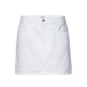 NWT FRAME Le Mini Denim Skirt Blanc